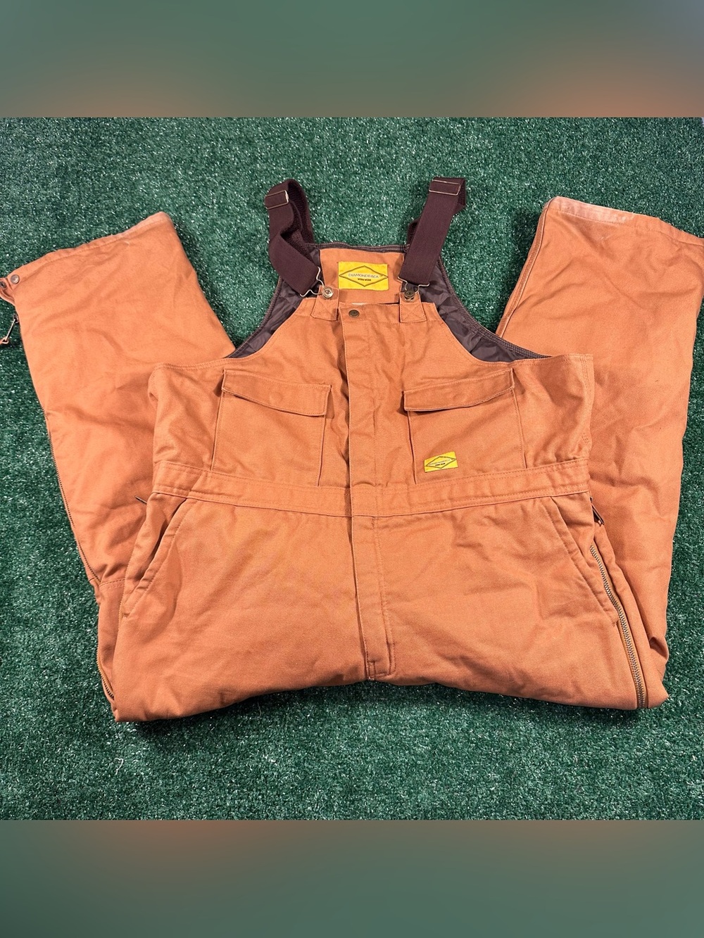 Diamond back canvas tan overalls coveralls workwear utility size XL